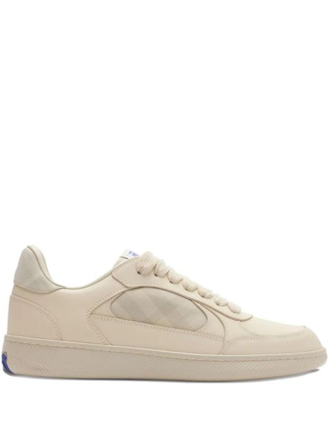 Burberry Terrace check-panel leather sneakers - Neutrals - zdjęcie produktu nr 1
