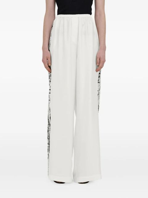 Ferragamo silk trousers - White