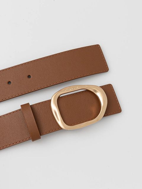 Twinset pasek dwustronny damski kolor brązowy 252TA402A - zdjęcie produktu nr 2