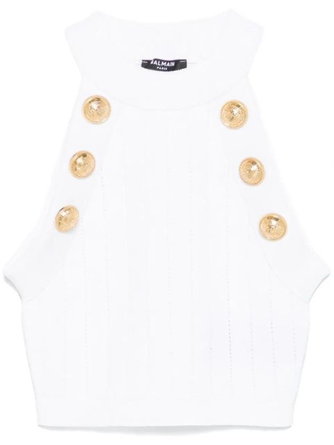 Balmain Coin-buttons detailed top - White - zdjęcie produktu nr 1