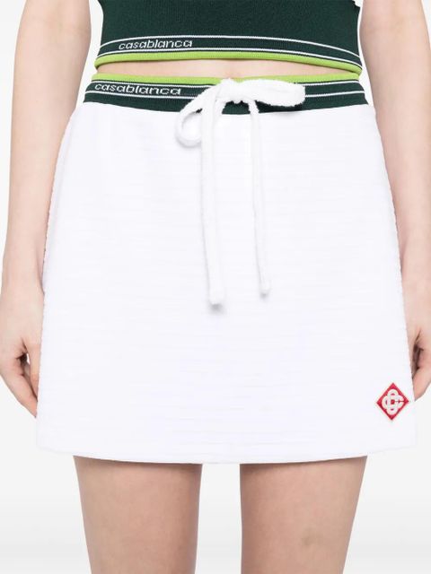 Casablanca velour tennis skirt - White