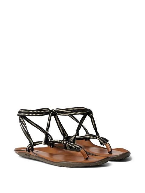 LEMAIRE bicolor-laces sandals - Brown - zdjęcie produktu nr 2