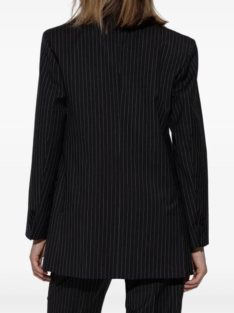 Max Mara pinstriped double-breasted blazer - Black