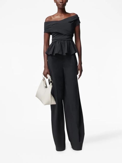 Altuzarra Pella off-shoulder draped top - Black