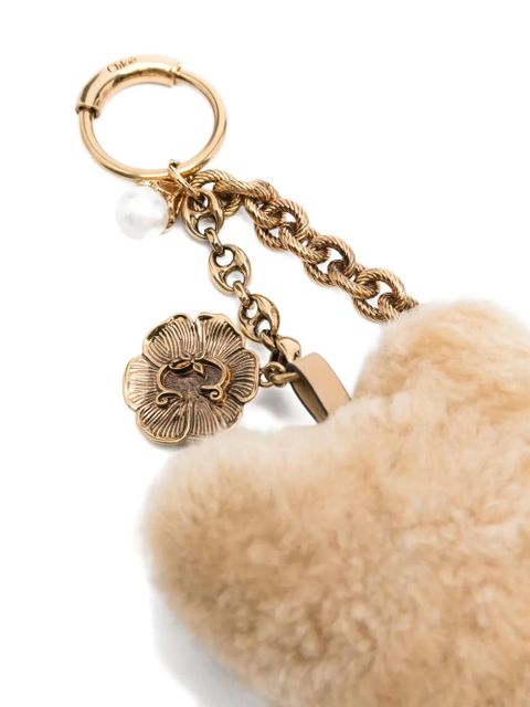 Chloé heart bag charm - Neutrals