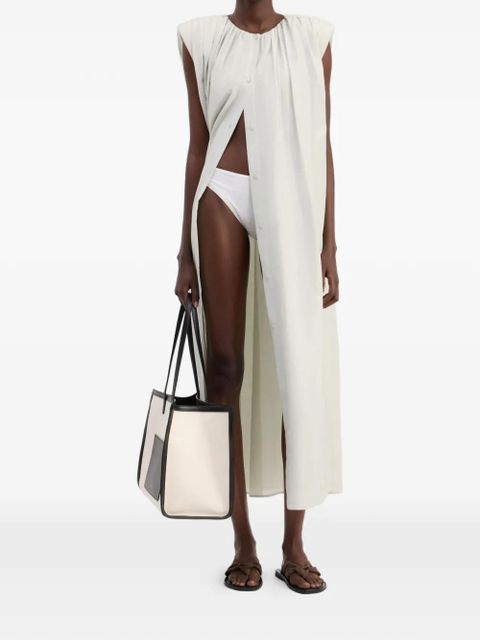 LouLou de Saison button-fastening midi dress - Neutrals - zdjęcie produktu nr 2