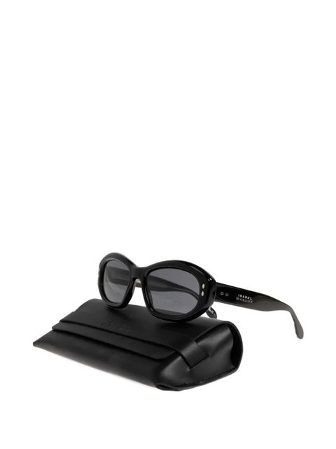 Isabel Marant Eyewear oval-frame studded sunglasses - Black - zdjęcie produktu nr 2