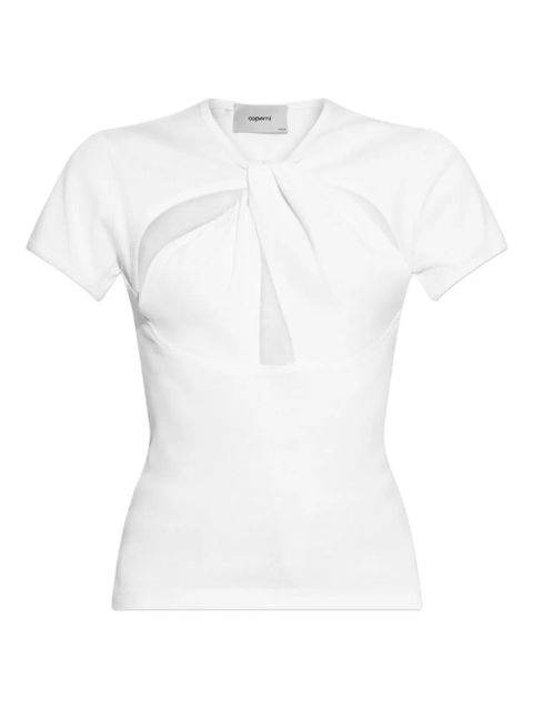 Coperni twist-detail short-sleeve top - White - zdjęcie produktu nr 1