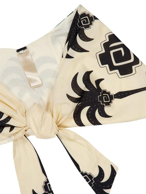 Johanna Ortiz Imagery palm tree-print top - Neutrals