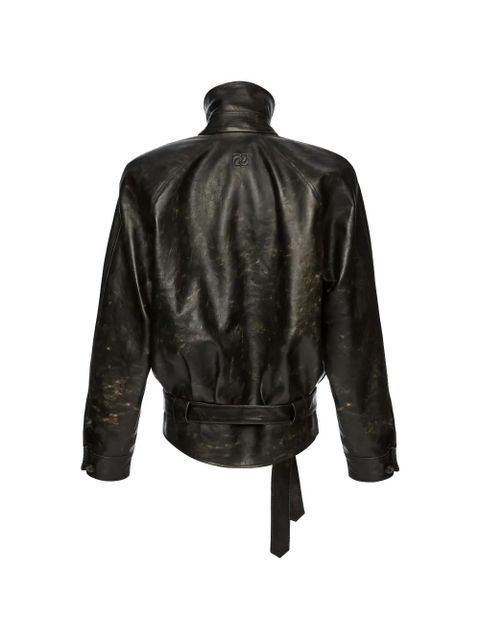 Magda Butrym belted stand-collar coat - Black - zdjęcie produktu nr 2