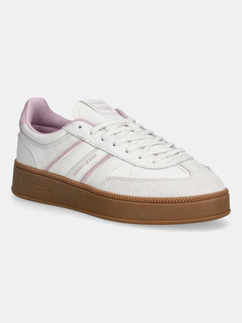 Tommy Jeans sneakersy THE GREENWICH EDGE FLATFORM damskie kolor biały EN0EN02900 - zdjęcie produktu nr 1