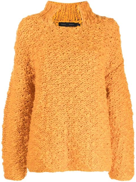 Proenza Schouler square-neck chunky-knit jumper - Yellow - zdjęcie produktu nr 1