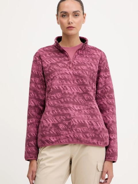 Jack Wolfskin bluza outdoorowa BIG SKY kolor fioletowy wzorzysta A65449 - zdjęcie produktu nr 1