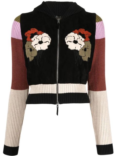 ETRO hooded wool zip-up cardigan - Black - zdjęcie produktu nr 1