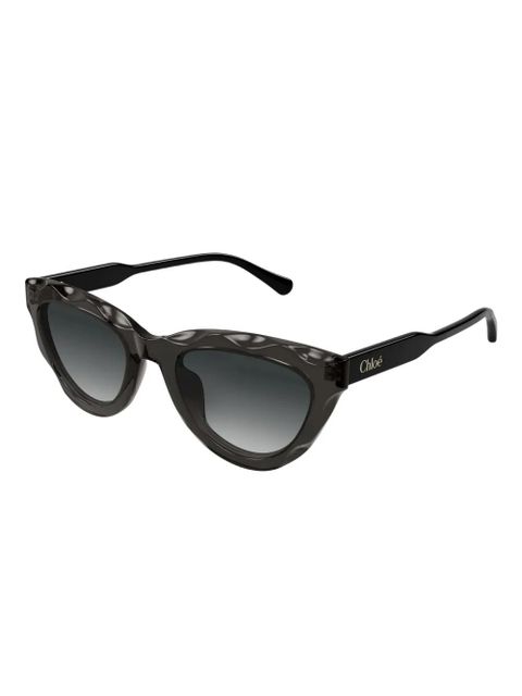 Chloé Eyewear sculpted cat-eye sunglasses - Grey - zdjęcie produktu nr 2