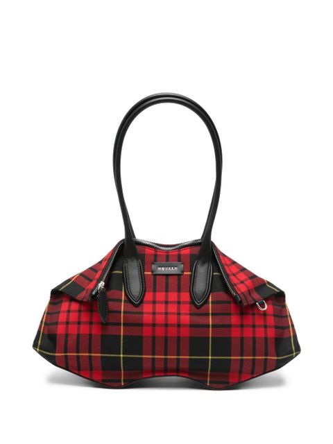 Alexander McQueen Manta tartan shoulder bag - Red - zdjęcie produktu nr 1