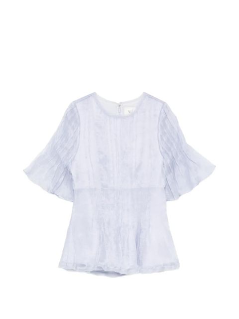 Aje Angeli flounce short-sleeve top - Blue - zdjęcie produktu nr 1
