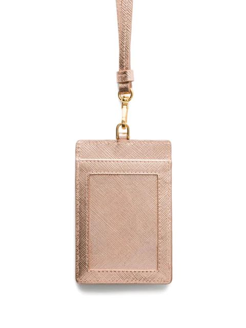 Prada leather badge holder - Pink - zdjęcie produktu nr 2