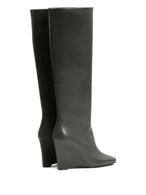 AMI Paris 90mm two-tone knee-high boots - Grey