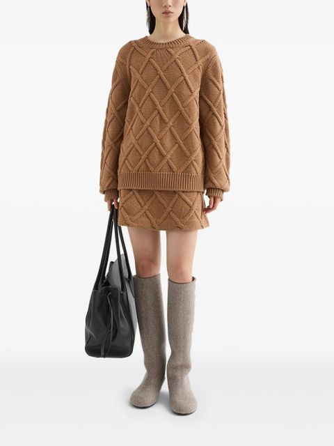 Jil Sander wool mini skirt - Brown - zdjęcie produktu nr 2