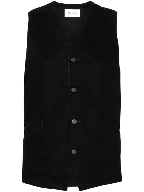 LEMAIRE cotton-denim waistcoat - Black - zdjęcie produktu nr 1