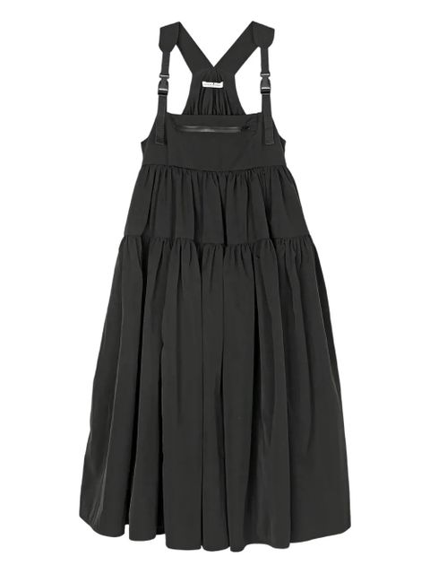 Cecilie Bahnsen cross-back tiered dress - Black - zdjęcie produktu nr 1