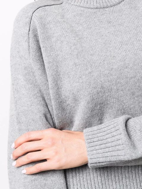 LouLou de Saison ribbed-trim cropped jumper - Grey