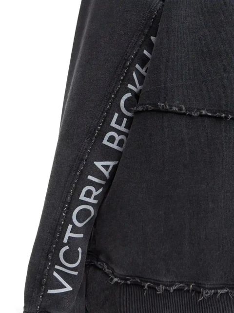 Victoria Beckham raw-edge sweatshirt - Black