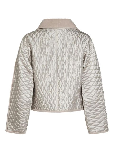 Burberry Floriston quilted corduroy-trimmed jacket - Neutrals - zdjęcie produktu nr 2