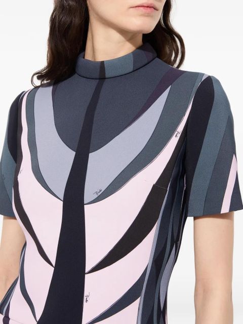 PUCCI volute-print flared dress - Blue - zdjęcie produktu nr 2