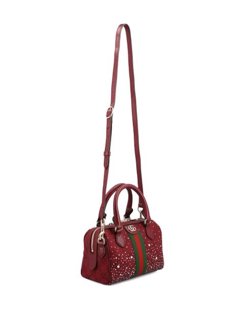 Gucci small Ophidia stripe embellished tote bag - Red