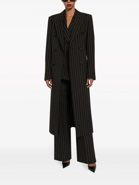 Dolce & Gabbana pinstriped double-breasted coat - Black - zdjęcie produktu nr 2