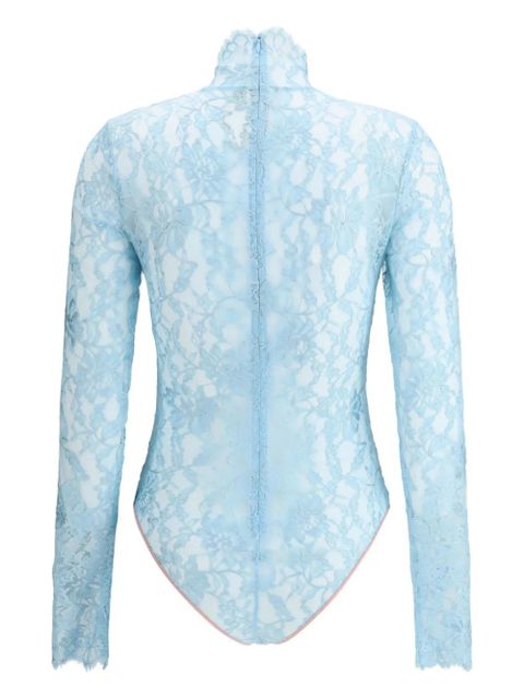 Valentino Garavani floral-lace bodysuit - Blue