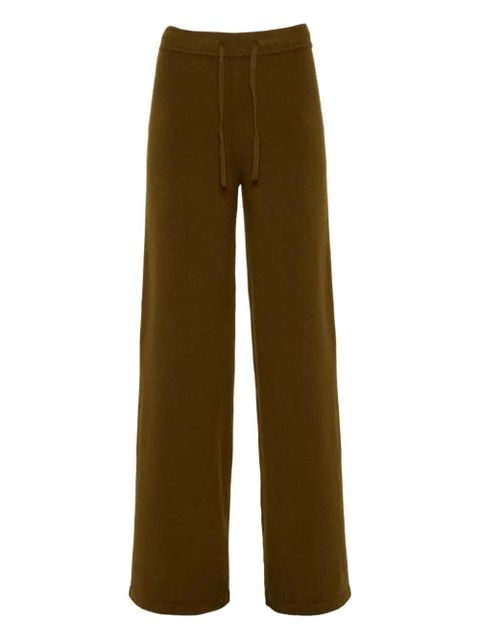 Yves Salomon knit wide-leg trousers - Green - zdjęcie produktu nr 1