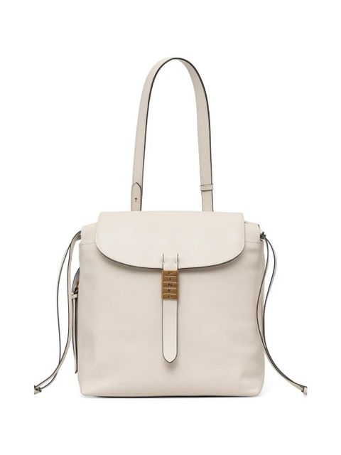 PINKO medium Saddle buckle-detail backpack - White - zdjęcie produktu nr 1