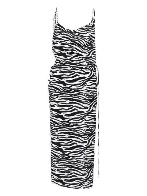 The Attico zebra-print beach dress - Black - zdjęcie produktu nr 1