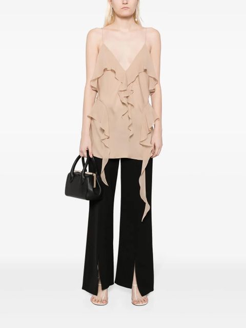 KHAITE draped silk top - Brown - zdjęcie produktu nr 2