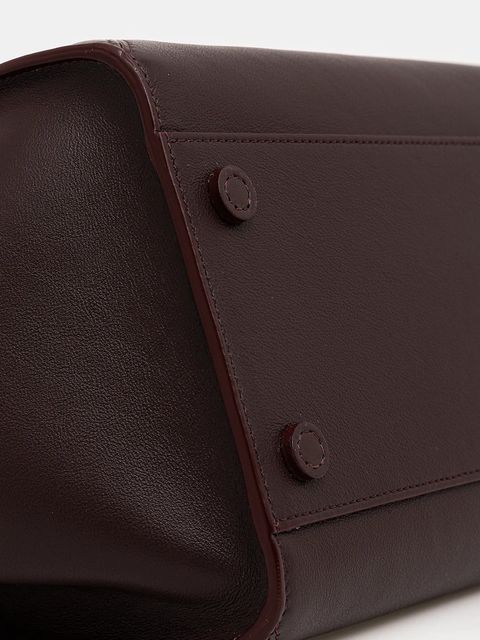 Victoria Beckham torebka skórzana kolor bordowy B325AAC006915A