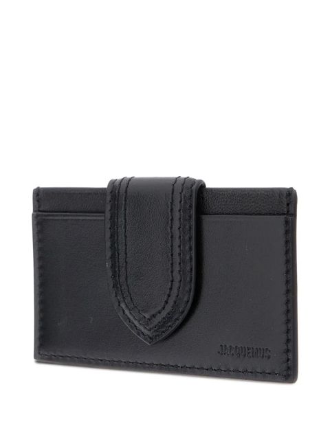 Jacquemus The Bambino leather flap wallet - Black