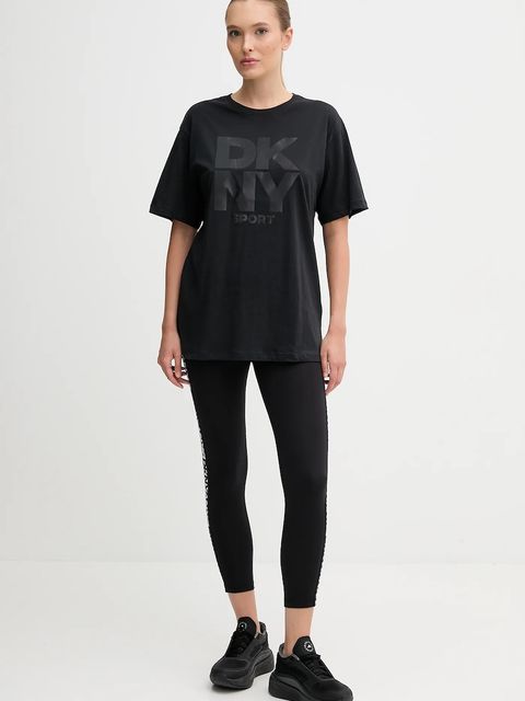 Dkny t-shirt bawełniany damski kolor czarny DP5T1470