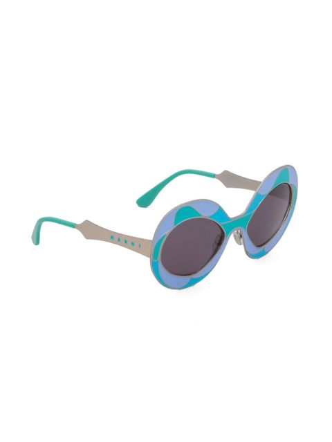 Marni Fontana Land of Revelations oversize-frame sunglasses - Blue