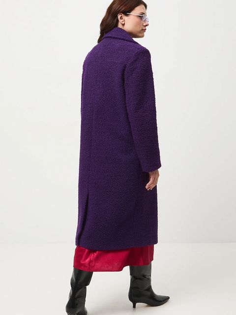 Medicine płaszcz damski kolor fioletowy