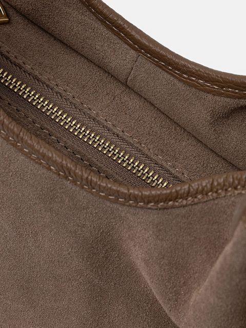 Answear.LAB torebka zamszowa kolor brązowy