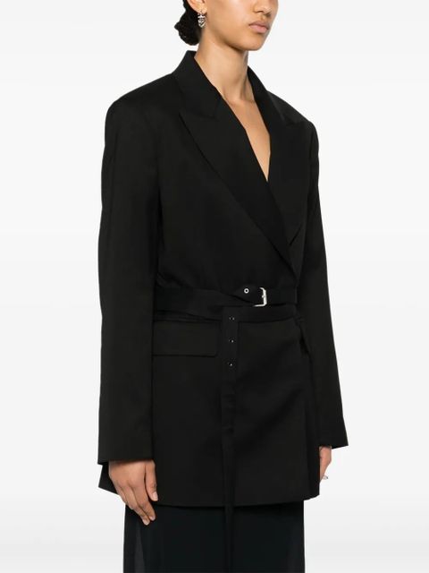 Acne Studios double-breasted herringbone blazer - Black