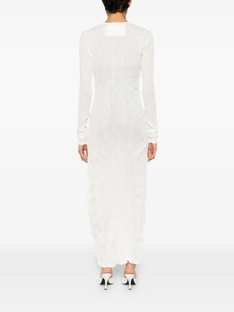 TOTEME crinkled long-sleeves maxi dress - White