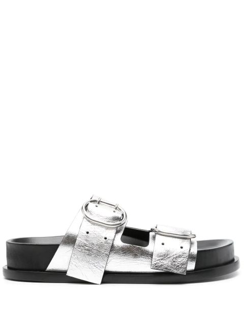 Jil Sander double-buckle leather sandals - Silver - zdjęcie produktu nr 1