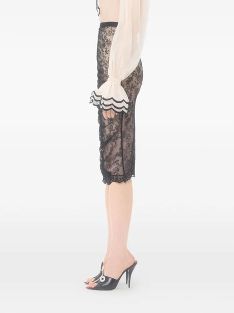 Valentino Garavani stretch lace skirt - Black