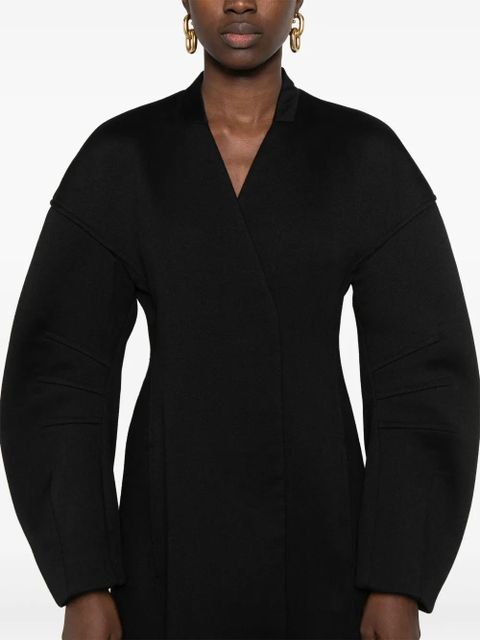 Jil Sander V-neck coat - Black