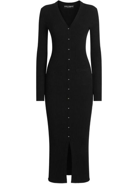 Dolce & Gabbana DNA ribbed wool dress - Black - zdjęcie produktu nr 1