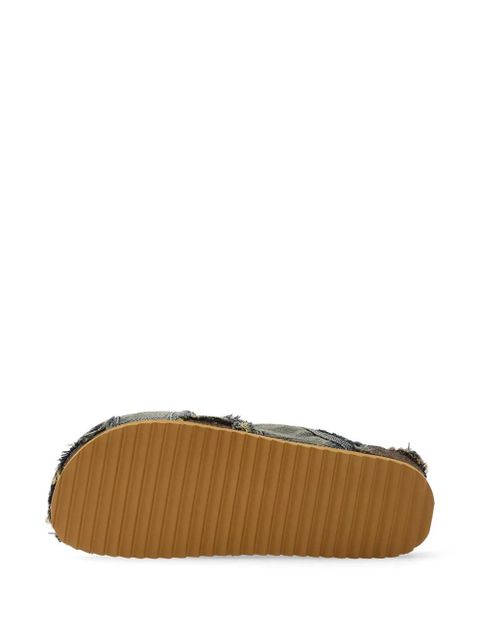 Diesel D-Woodstock frayed sandals - Blue